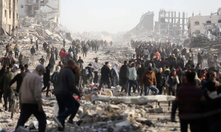 palestinos retornam para gaza