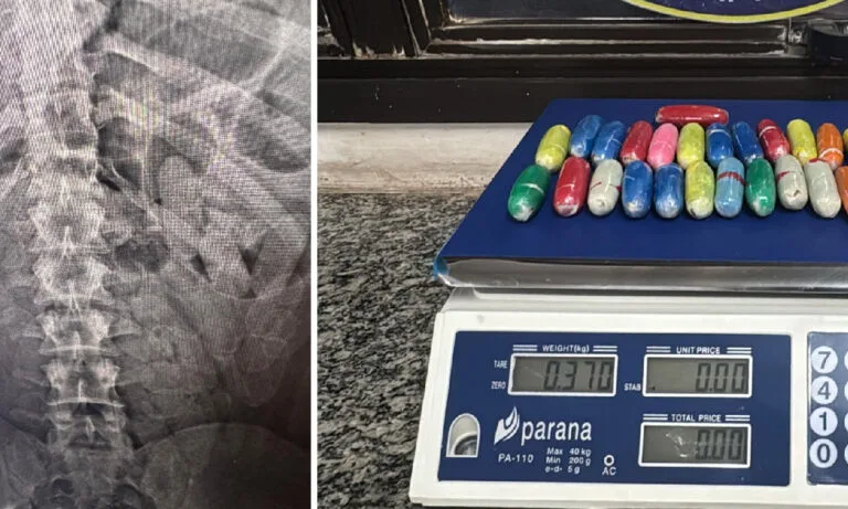 Cinco bolivianos são presos com cocaína no estômago em fiscalização de ônibus clandestino