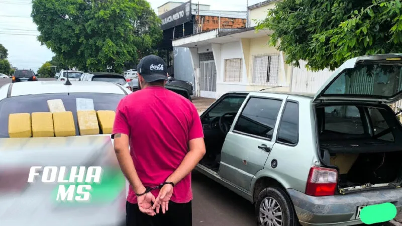 Homem preso no centro de Corumbá