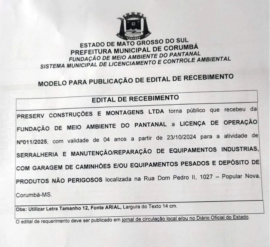 edital licenciamento