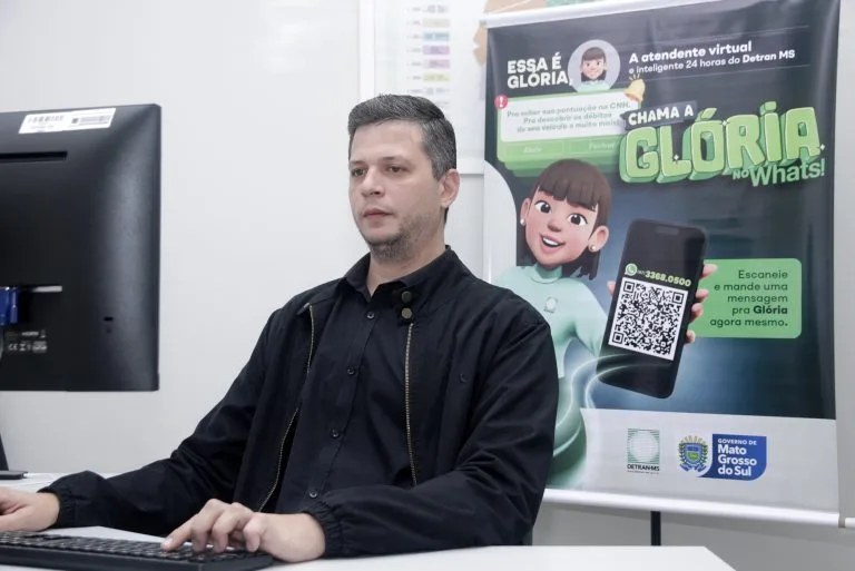 Detran-MS amplia atendimento digital: assistente virtual Glória passa a enviar mensagens proativas no WhatsApp 3 retrato Robson Lui 1 mai25 foto rachid waqued 1 768x513 1
